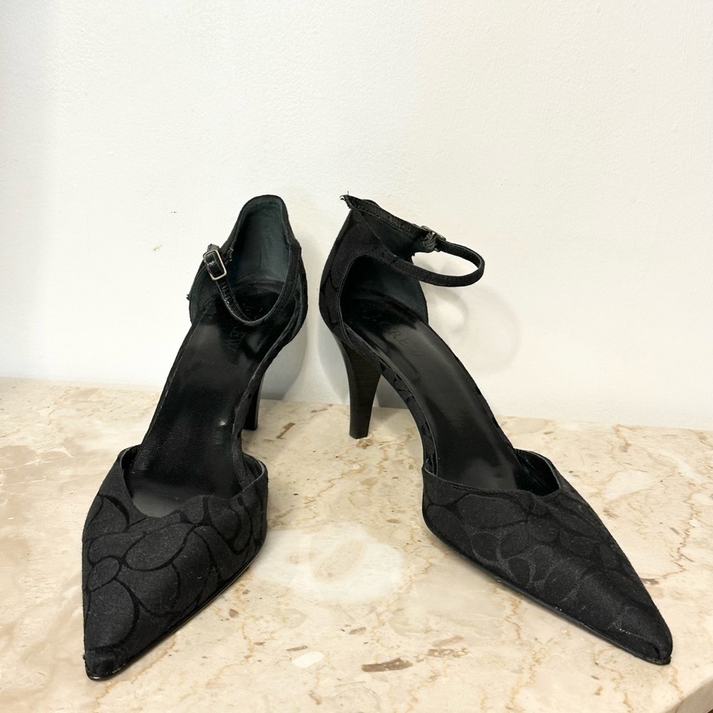 J.Crew black elegant ankle strap heels size 7 1/2